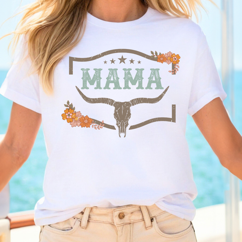 Western Mama with Skull