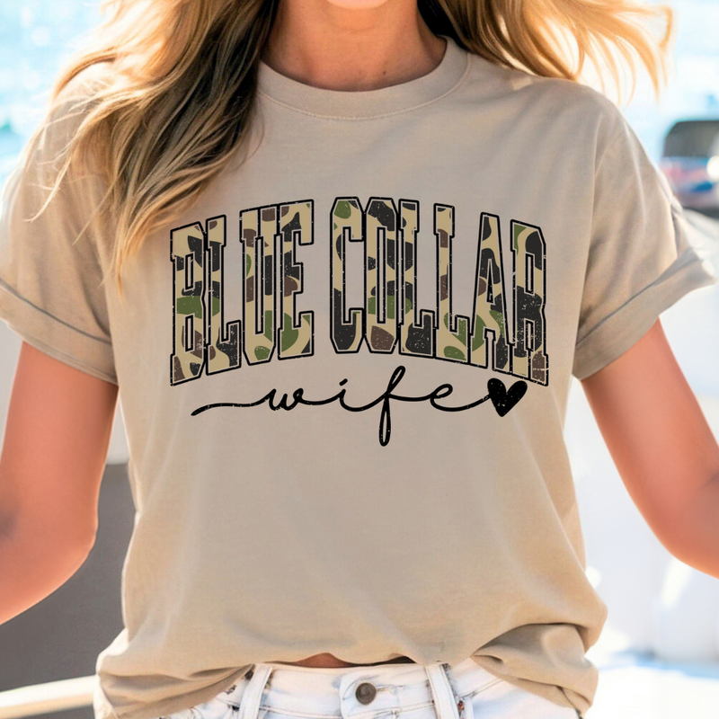 Camo Blue Collar Wife