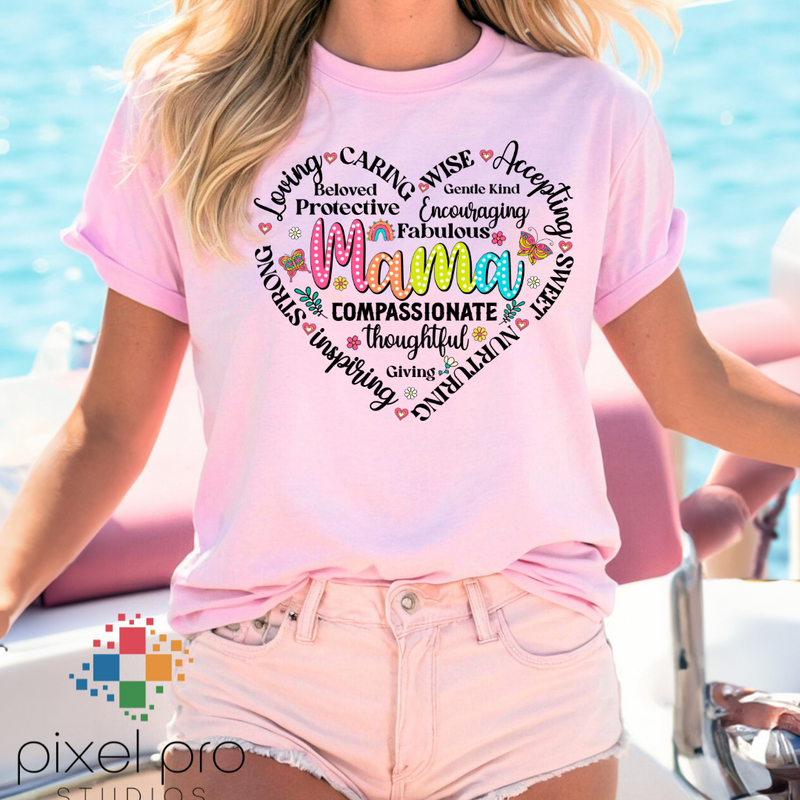 Colorful Mama in Heart