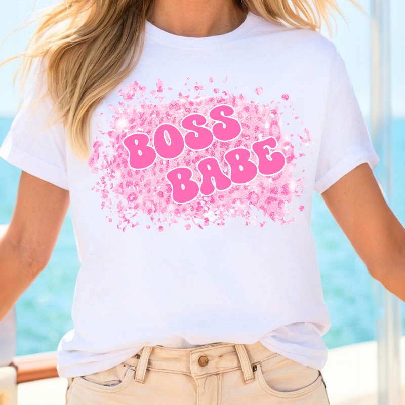 Boss Babe Pink Leopord