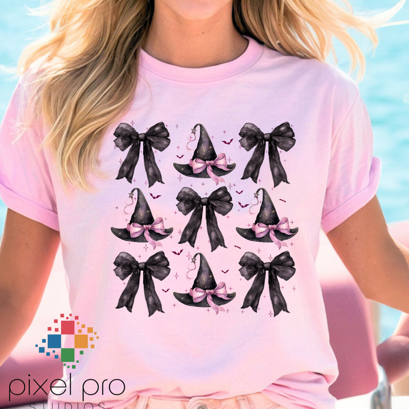 Pink and Black Witches Hats