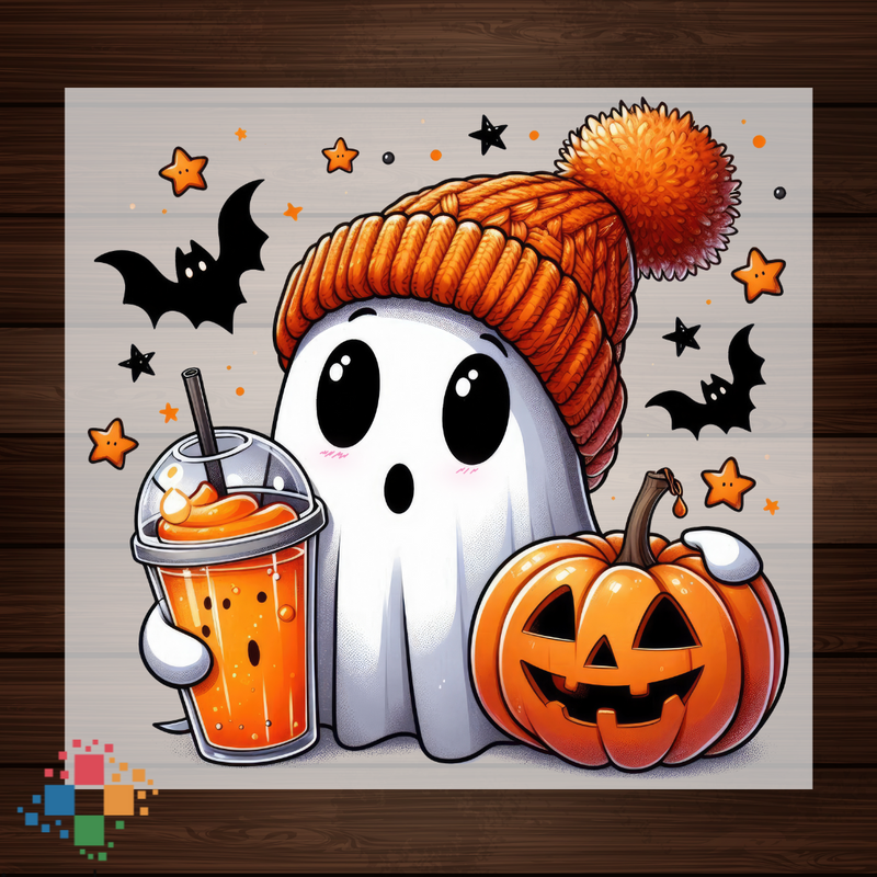 Ghost with Orange Beanie