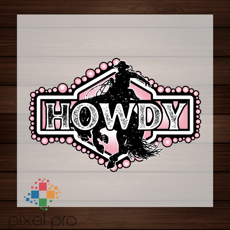 Pink Howdy with Cowboy