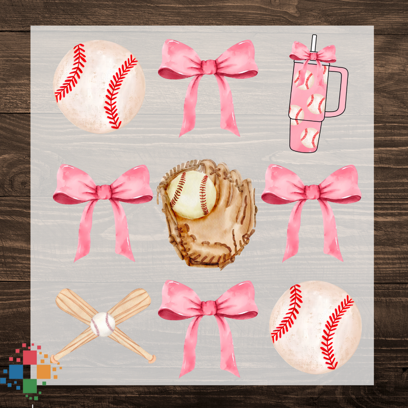 Baseballs with Pink Bows