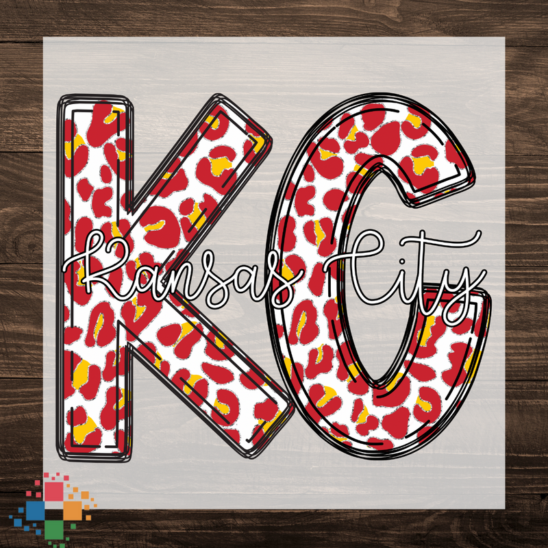 KC Kansas City Yellow/Red Leopard without Side Bows