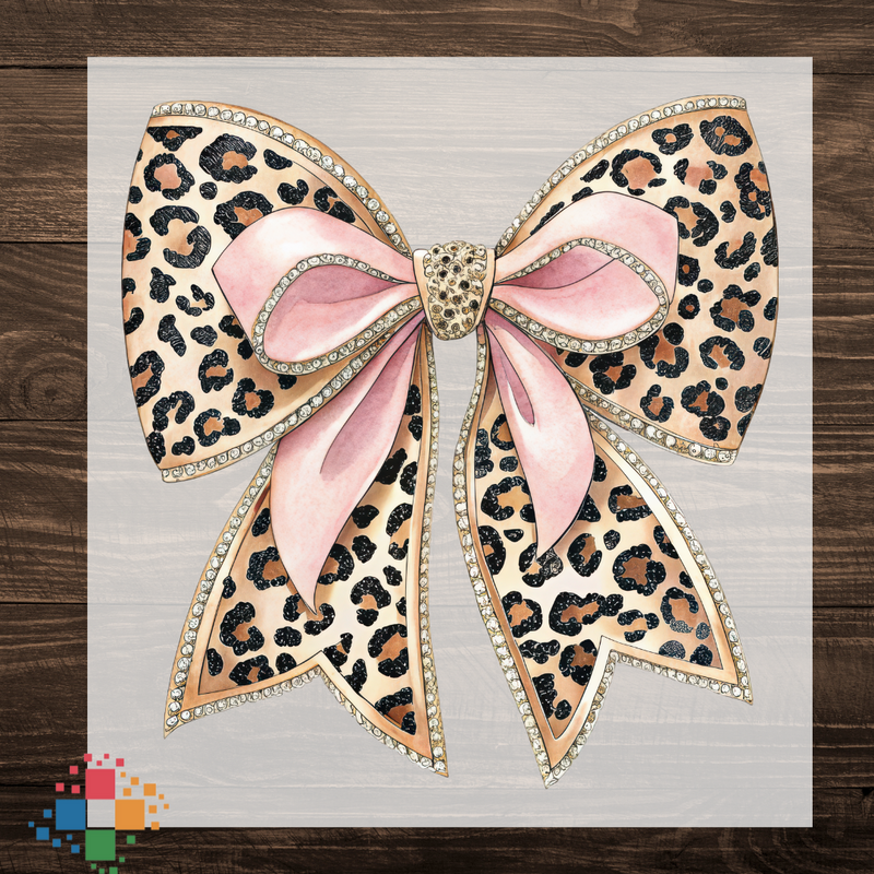 Pink & Leopard Bow