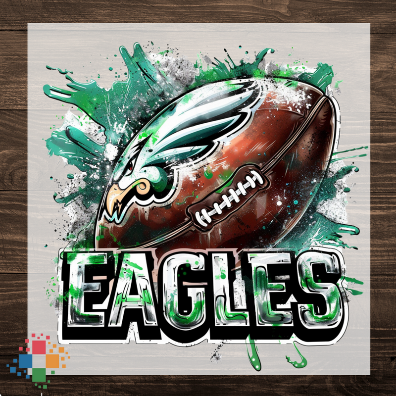 Eagles on Football with Splash