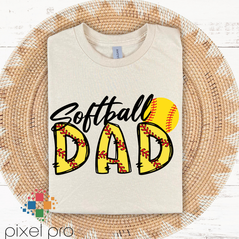 Softball Dad with Ball