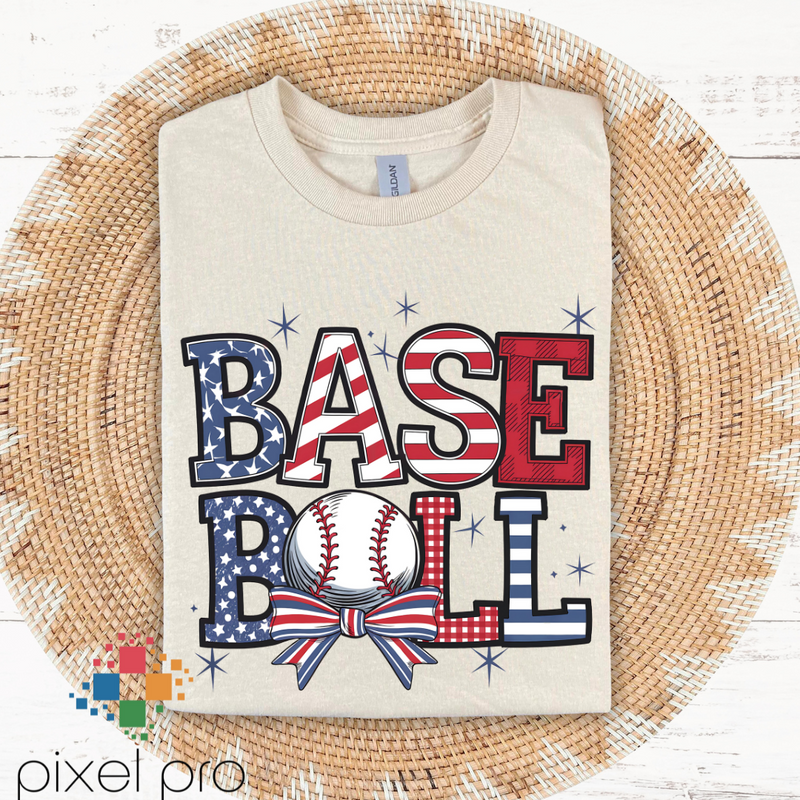 Red White and Blue Baseball