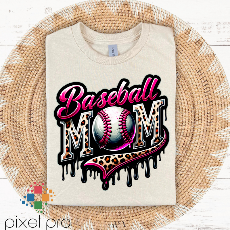 Baseball Mom Pink and Leopard