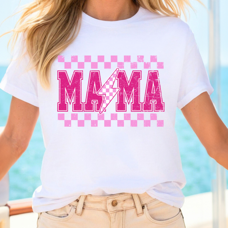 Pink Mama with Checkered Bolt