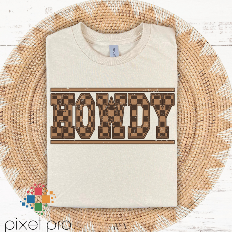 Brown Checkered Howdy