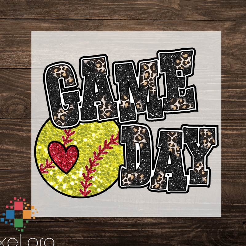 Game Day Softball with Red Heart