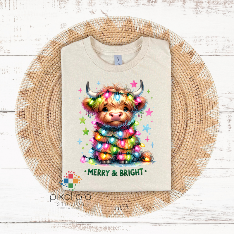 Highland Cow Merry and Bright