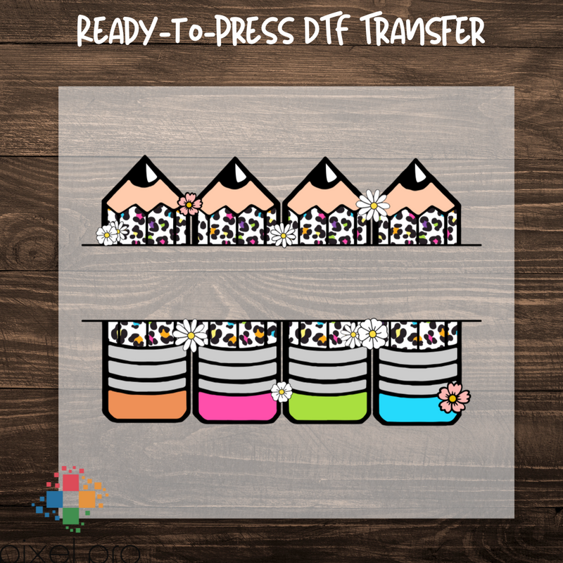 Colorful Leopard Pencils - Custom