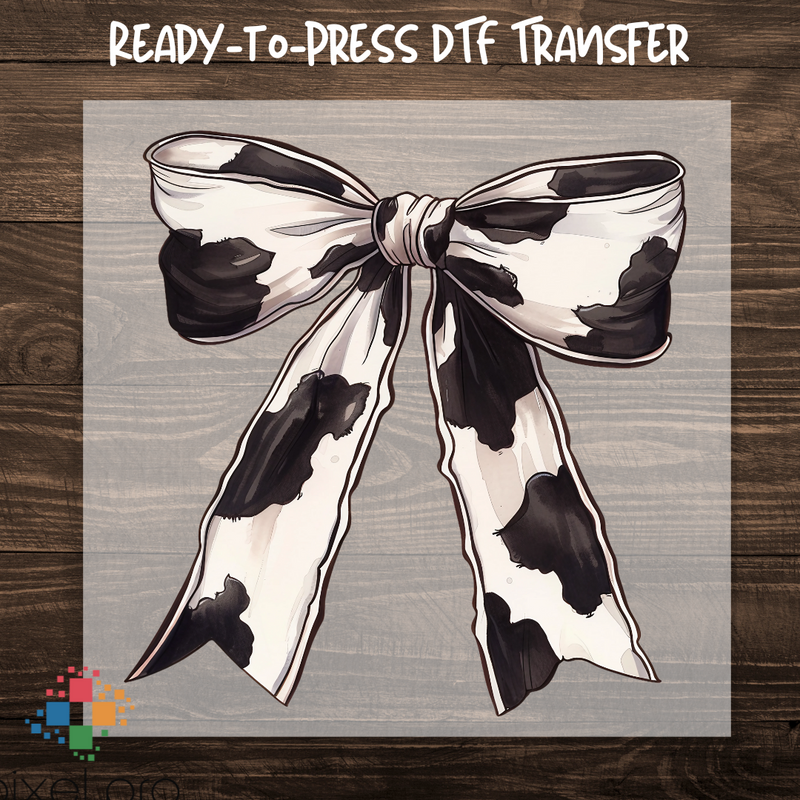 Cow Print Bow