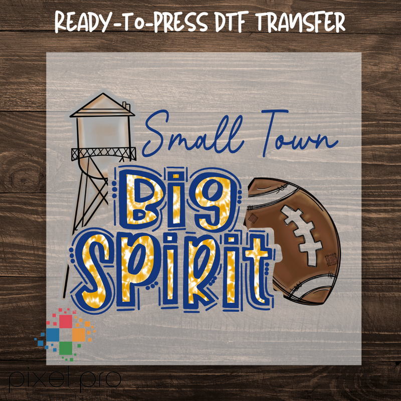 Blue and Yellow Small Town Big Spirits