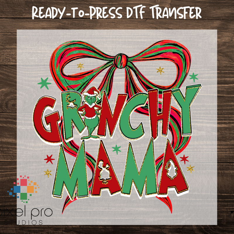 Grinchy Mama with Ribbon