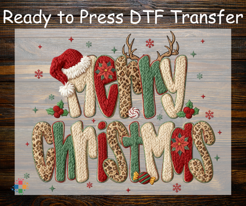 Yarn Merry Christmas with Antlers