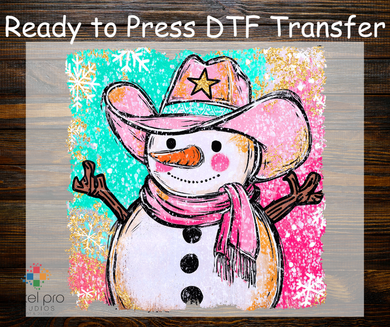 Painted Western Snowman