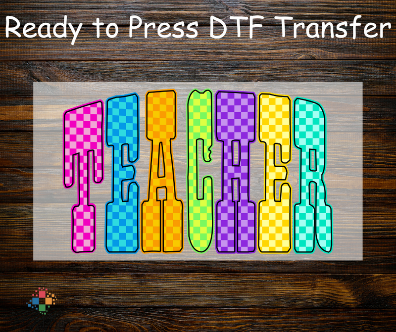 Retro Checkered Teacher