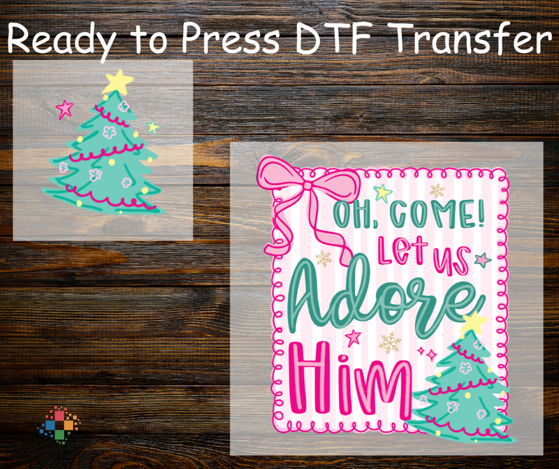 Preppy Let Us Adore Him with Pocket