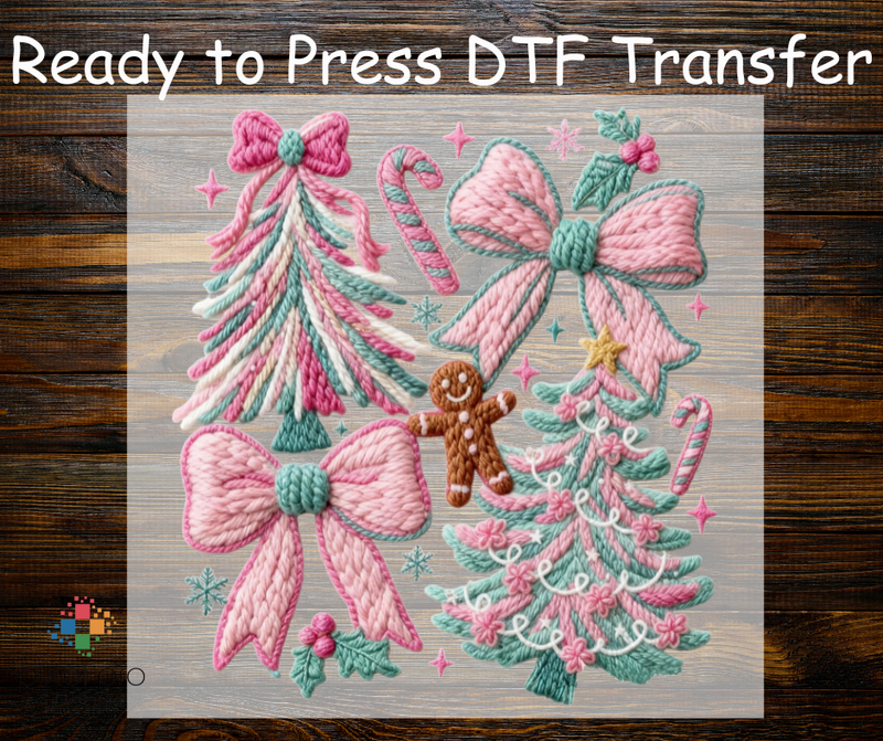 Pastel Yarn Trees and Bows