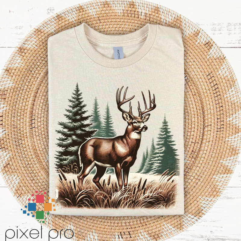 Vintage Deer In Woods