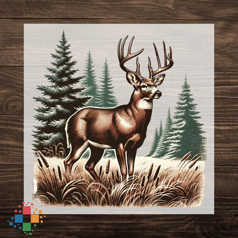 Vintage Deer In Woods