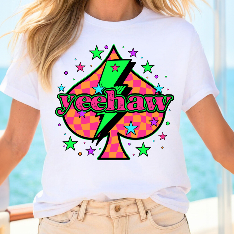 Retro Neon Yeehaw on Spade